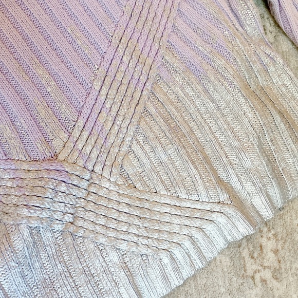 Wild fox silver and purple dipped sweater medium m - Picture 3 of 6